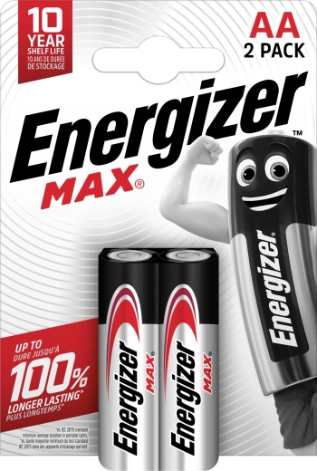 Batterie alcaline ENERGIZER Max AA, 2 pz