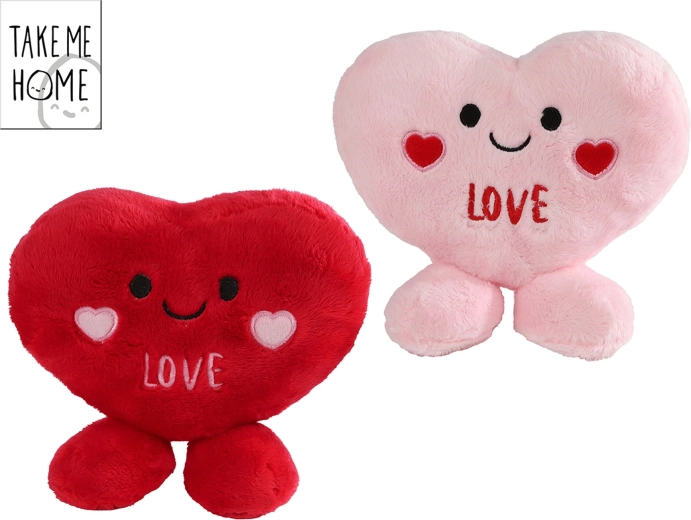 Take Me Home cuore di peluche con faccia 14 cm - 1 pezzo