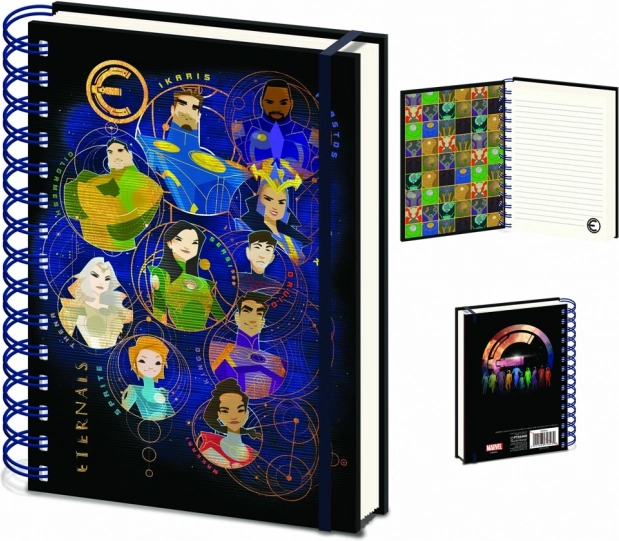 Blocco a spirale A5 Eternals, a righe