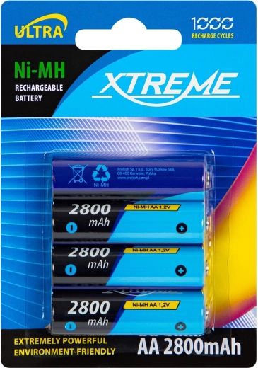Batterie ricaricabili AA NiMH 2800 mAh Xtreme - 4 pz