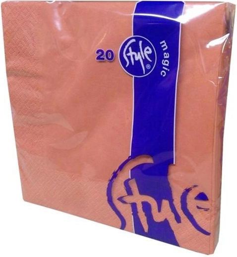 Tovaglioli di carta terracotta 33 × 33 cm, 2 veli, 20 pz