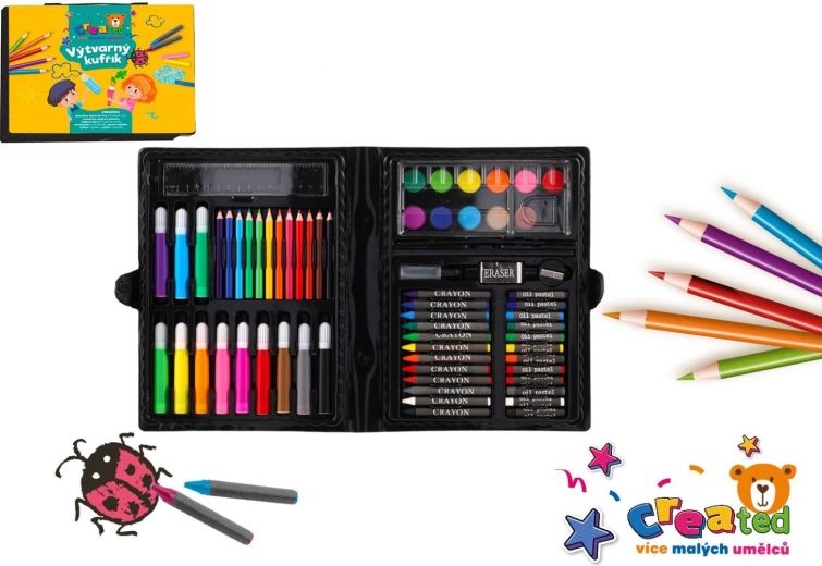 Set creativo per dipingere in valigetta di plastica