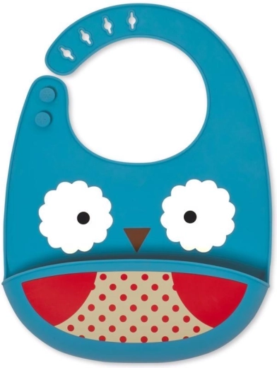 Bavaglino in silicone Skip Hop Zoo per bambini 6 mesi+