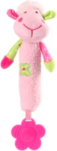 BabyOno sonaglino con anello per la dentizione Sweet Lambie – rosa