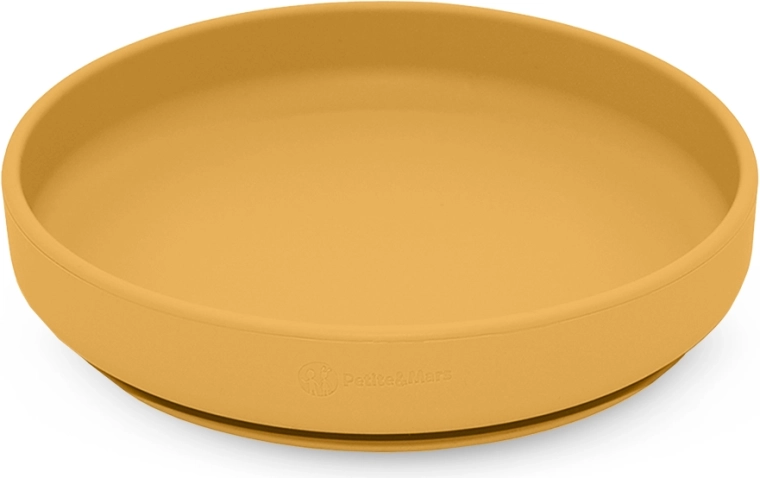 Petite&Mars piatto in silicone con ventosa Take&Match intense ochre 6m+