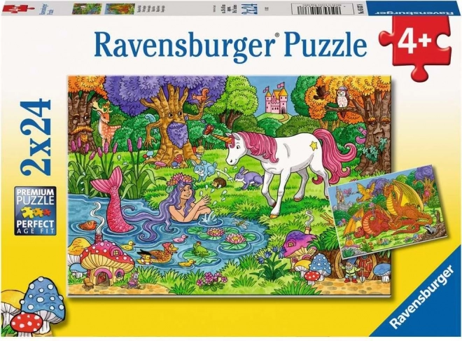 Puzzle Ravensburger Foresta Magica 2x24 pezzi