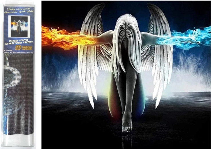 Pittura di diamanti Angelo caduto 30x40 cm