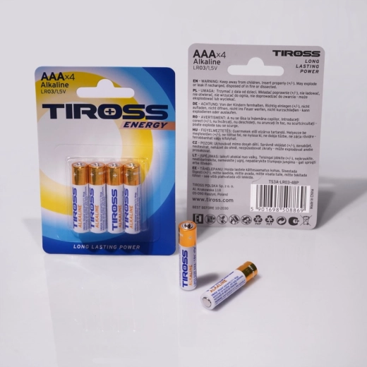 Batterie alcaline AAA LR03 1,5 V – confezione da 4 pz