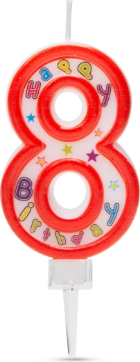 Candela per torta a forma di numero 8