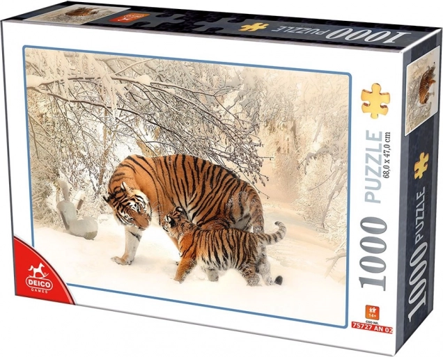 Puzzle tigre con cucciolo 1000 pezzi