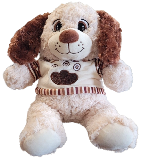 Cagnolino di peluche con maglietta 20 cm