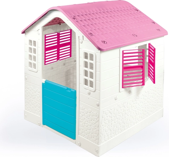 Casetta da giardino per bambini Dolu bianco-rosa