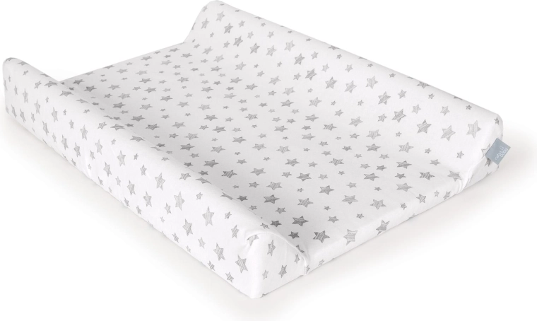 Ceba fodera per fasciatoio 50 × 70 cm, 2 pz – grigio chiaro + stelle grigie