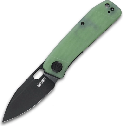 Kubey Hyde KU2104C coltello tascabile 7,5 cm, nero, giada verde pallido, G10, clip