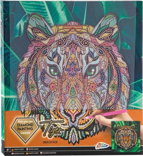 Pittura diamantata su telaio Tigre 30 × 30 cm GRAFIX