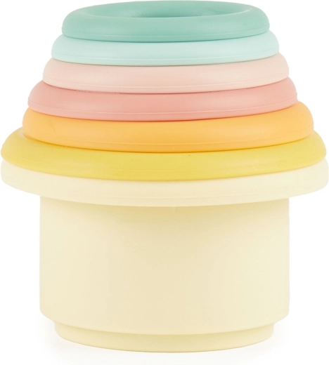 Bicchieri impilabili in silicone Bieco Tropical Vibes - 7 pezzi