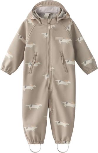 Tuta softshell Leokid Lilo Beige Woof, taglia 110