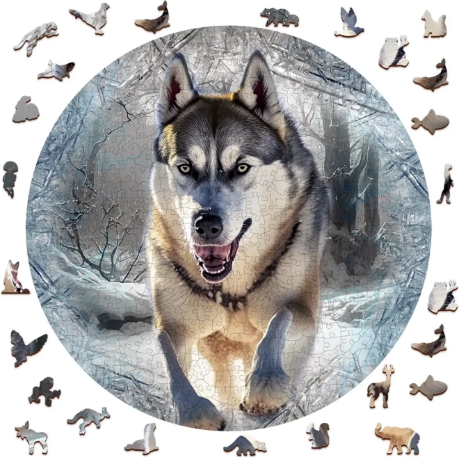 Puzzle in legno Lupo in Corsa 505 pezzi di Wooden City