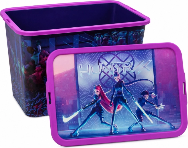 Box contenitore K-Pop Demon Hunters con coperchio a clip 23 l