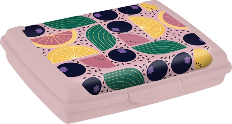 Portamerenda con clip 17 × 13 × 3,5 cm (mix di colori e motivi)