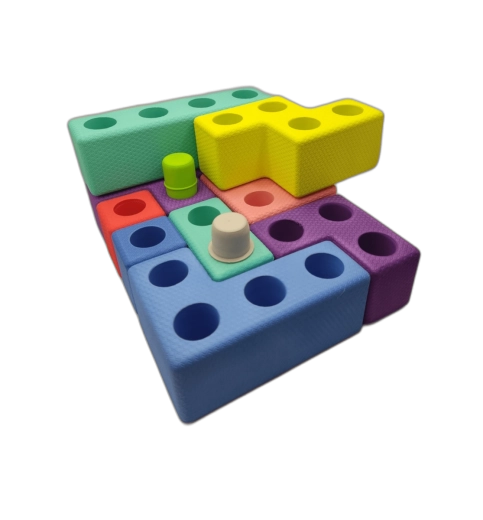 Costruzioni in gommapiuma Tetris per bambini – 45 pezzi