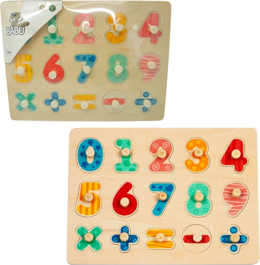Babu puzzle in legno inseribile primi calcoli