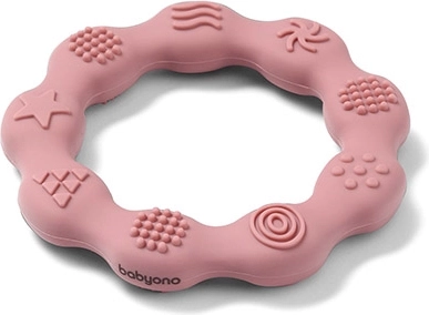 BabyOno massaggiagengive in silicone ad anello – rosa