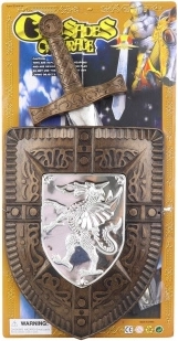 Set da cavaliere per bambini con spada e scudo