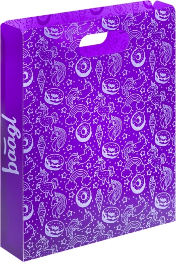 Cartelle in plastica per quaderni con manico BAAGL Unicorno