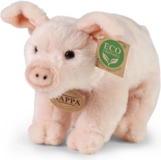 Rappa Maialino domestico in peluche in piedi, 20 cm, Eco-friendly