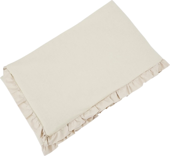 Paracolpi in cotone EKO per lettino con volant light beige 360 cm
