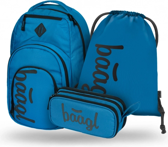 Set BAAGL Coolmate Ocean Blue: Zaino, Astuccio e Sacchetto