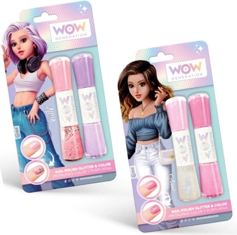 Smalto doppio per unghie WOW Generation – colorato e glitterato