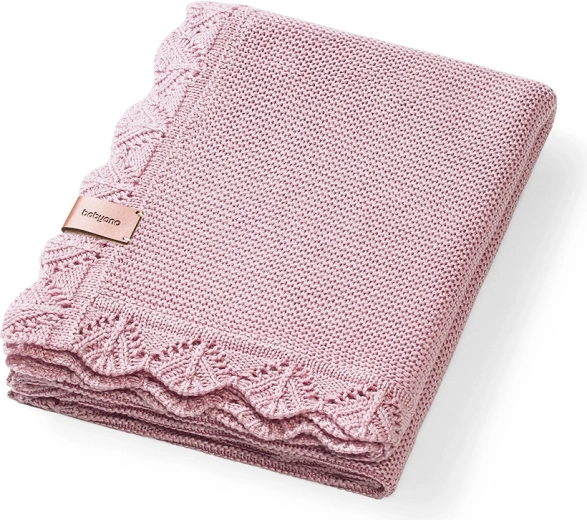 BabyOno coperta in bambù lavorata a maglia Pink 75 × 100 cm