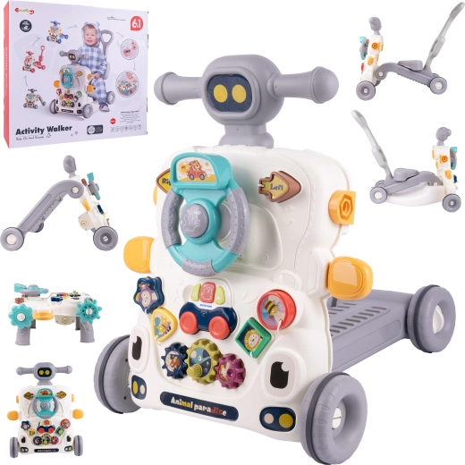 Girello, spingimacchina e tavolino interattivo MOTOR 3 in 1