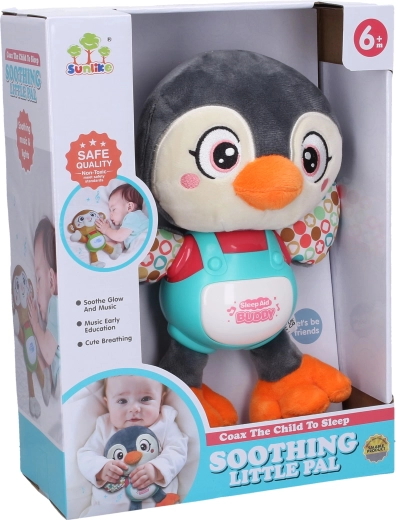 Pinguino che suona e si illumina 24 cm