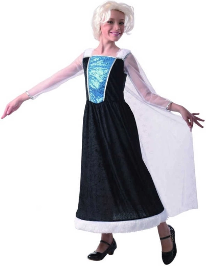 Costume di carnevale da principessa – vestito con mantello, taglia M (120–130 cm)