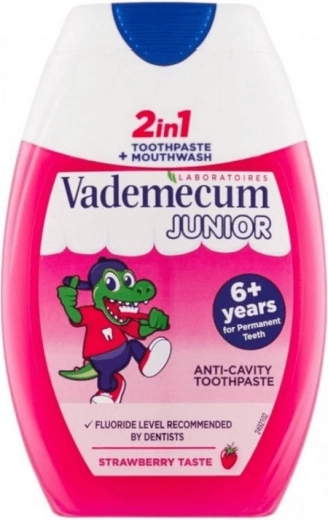Vademecum Junior 2in1 dentifricio per bambini alla fragola e collutorio 75 ml