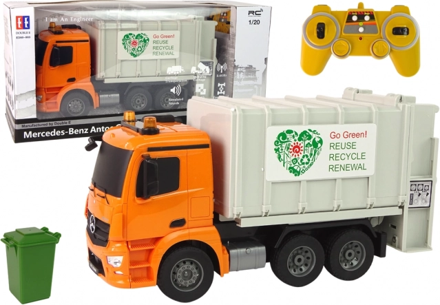 Camion dei rifiuti RC MERCEDES-BENZ ANTOS arancione con container