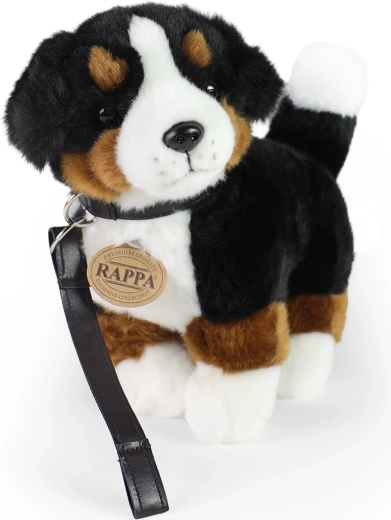 Cane da pastore bernese di peluche con guinzaglio, 22 cm