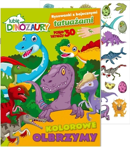 Amo i dinosauri: Libri da colorare con tatuaggi fiabeschi – Giganti colorati, parte 1