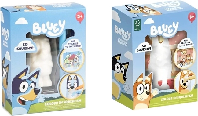 Bluey figurina morbida squishy da colorare