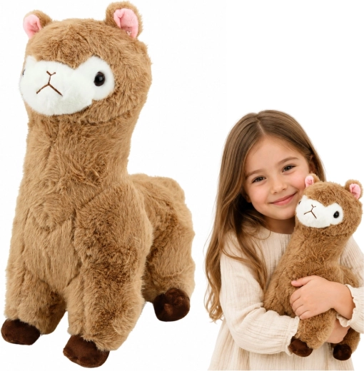 Alpaca di peluche beige 38 cm