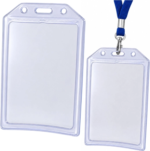 Portabadge trasparente per tessera identificativa, verticale 10,5 × 6 cm - 1 pezzo