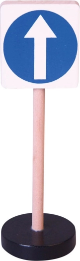 Segnale stradale in legno - obbligo di proseguire dritto