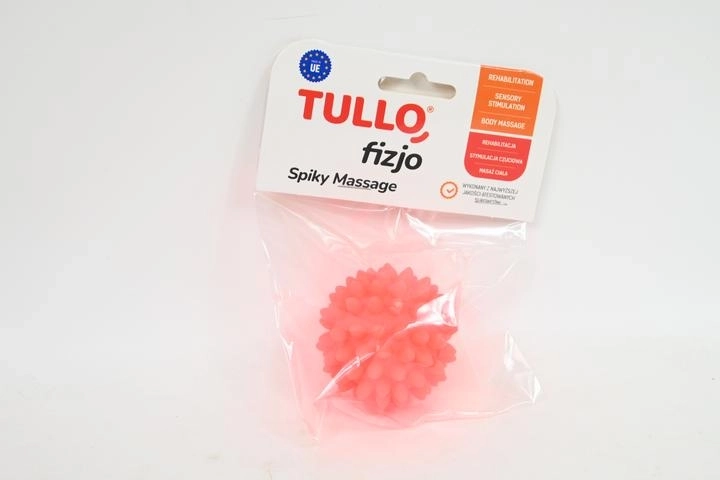 Pallina da massaggio riabilitativa Fizjo a riccio 5,4 cm rossa