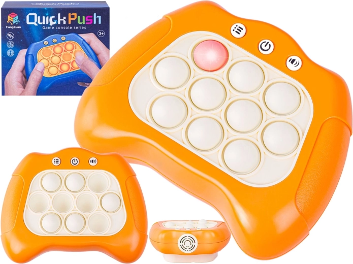 Gioco elettronico antistress Pop It con luci e suoni, arancione - 1 pezzo