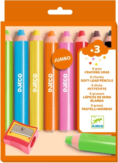 DJECO pastelli dai colori vivaci, 8 pezzi