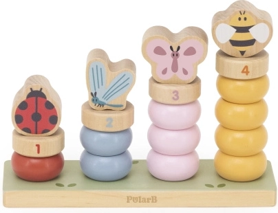 Puzzle in legno Viga a tema primaverile per imparare a contare