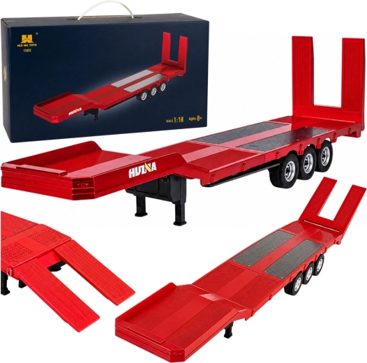 Rimorchio a pianale ribassato per Huina Scania 770S (1:18) rosso